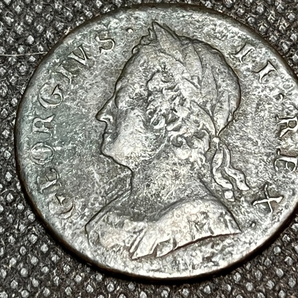 1749 GREAT BRITAIN HALF 1/2 PENNY #1062