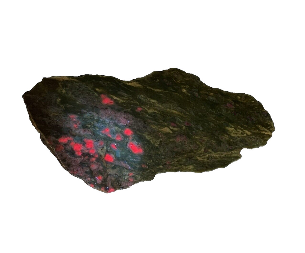 Ruby in Fuchsite 133 g India, beautiful, saturated ruby, see details below