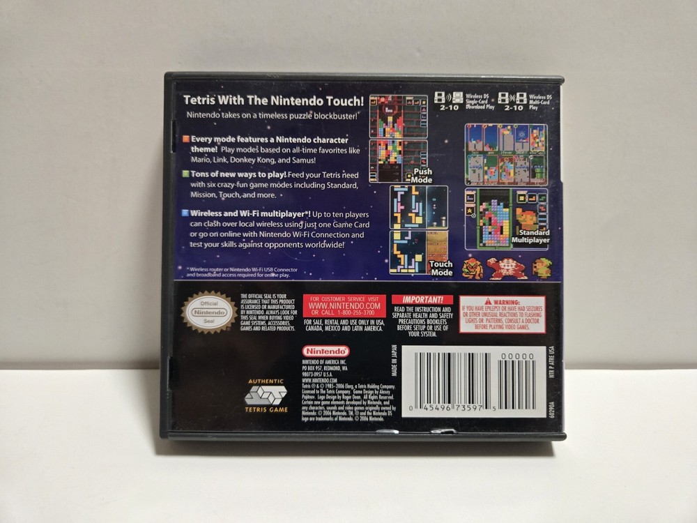 Tetris DS (Nintendo DS) Original Case & Manual Only
