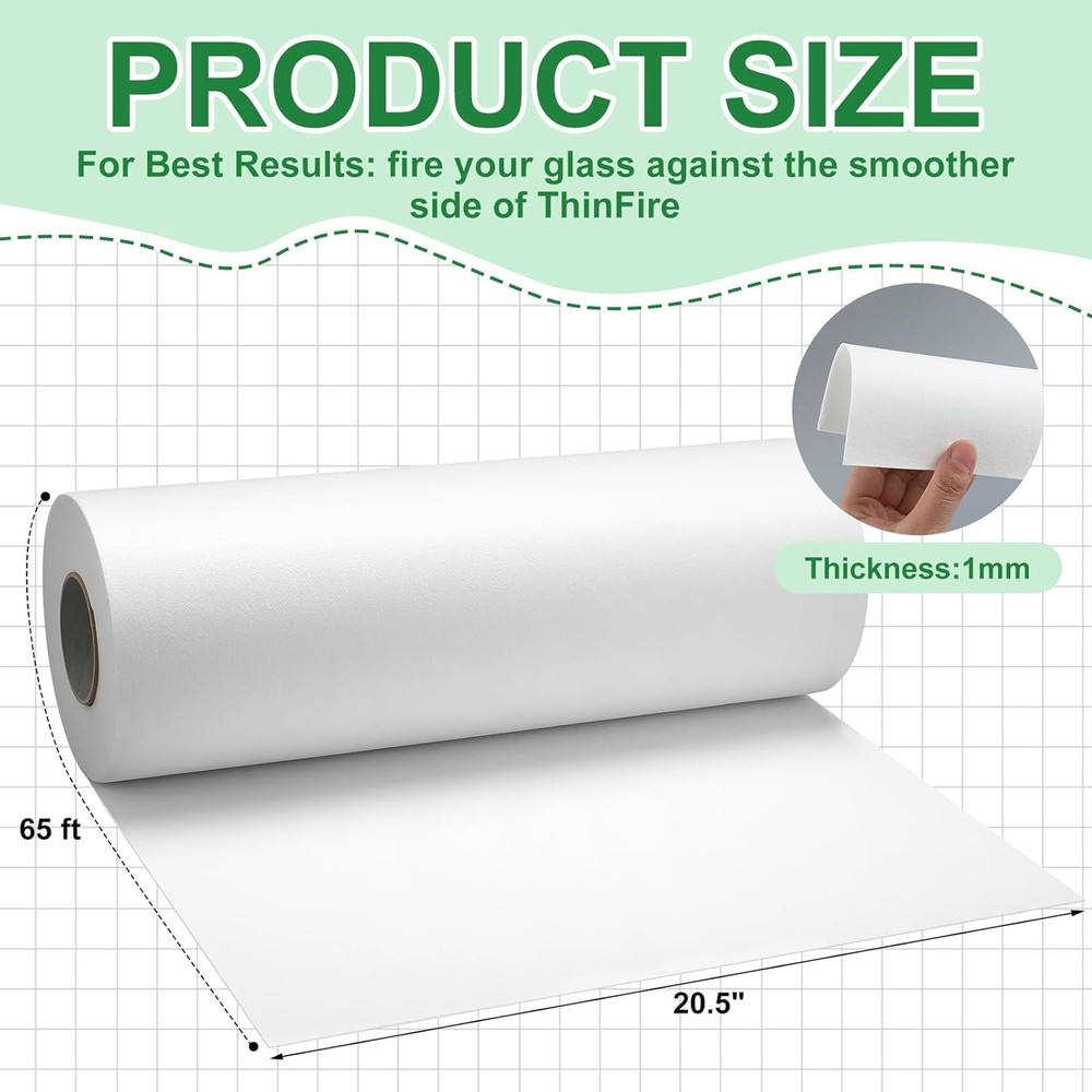 Ceramic Kiln Paper Roll 65ft x 20.5"