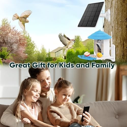 Solar Panel for Bird Feeder, Continuously 3W Power type c for bird camera