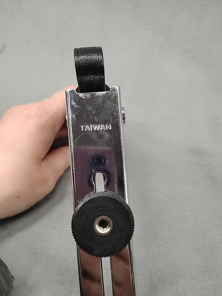 Universal Push Button Adjustable Flash Bracket and Camera Grip or Handle EUC