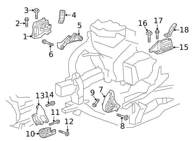 Genuine GM Trans Mount Bracket 85558396