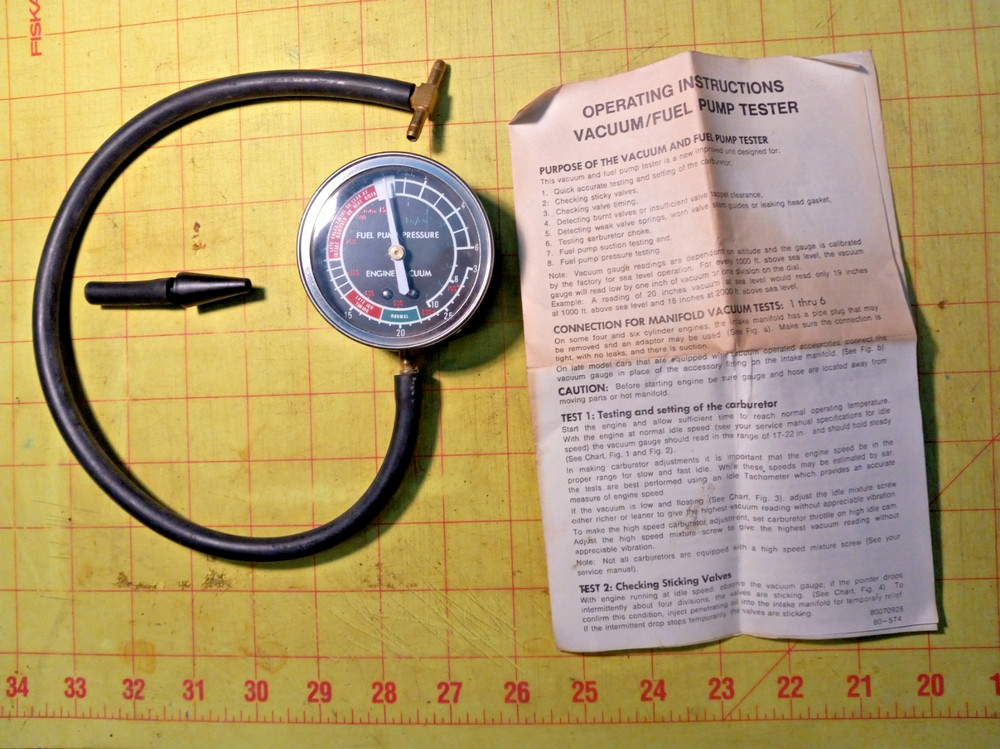vacuum fuel pump tester kit