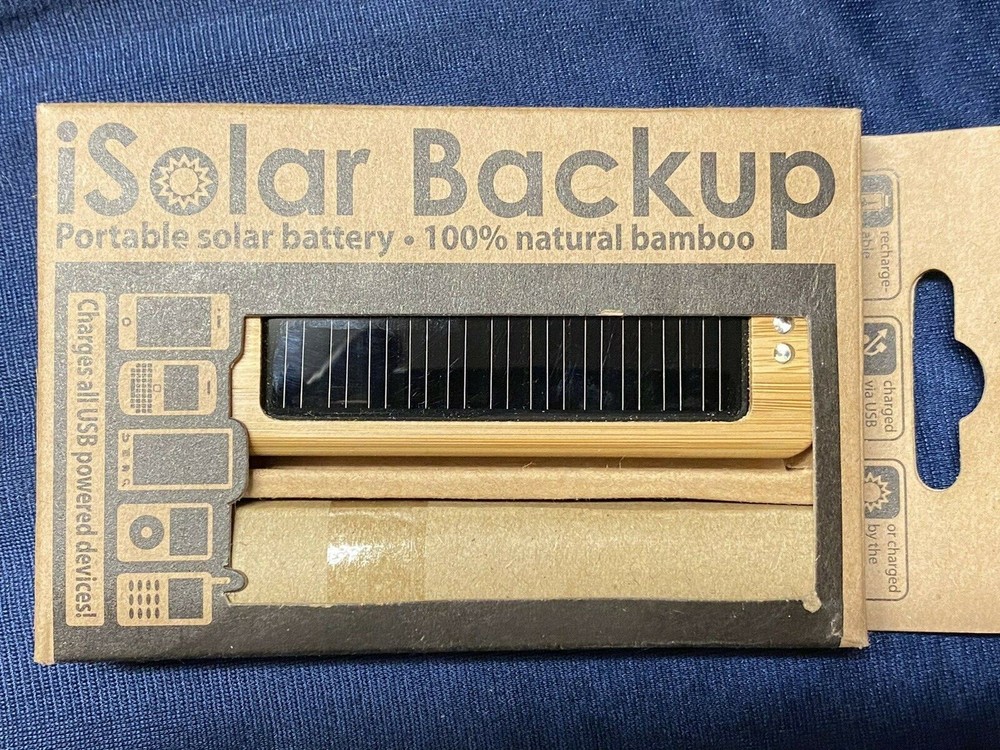 Triple C Designs Isolar Backup Solar Charger - 100% Natural Bamboo