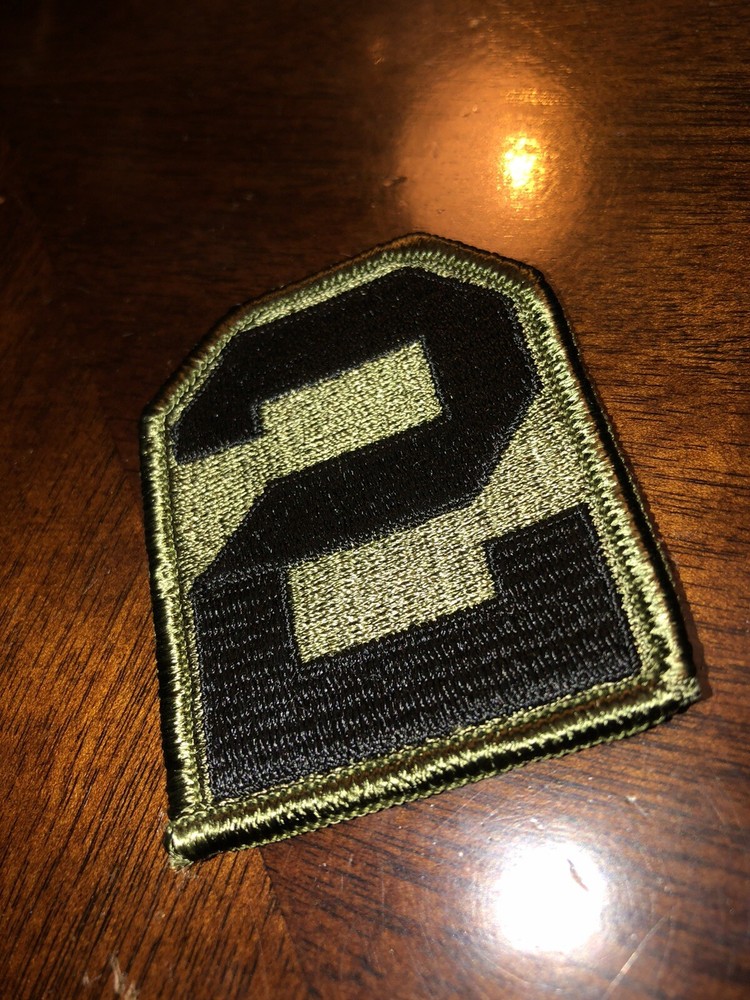 SECOND ARMY / U.S. Army Subdued Patch (Sew-On) Merrowed Edge Unit Patch