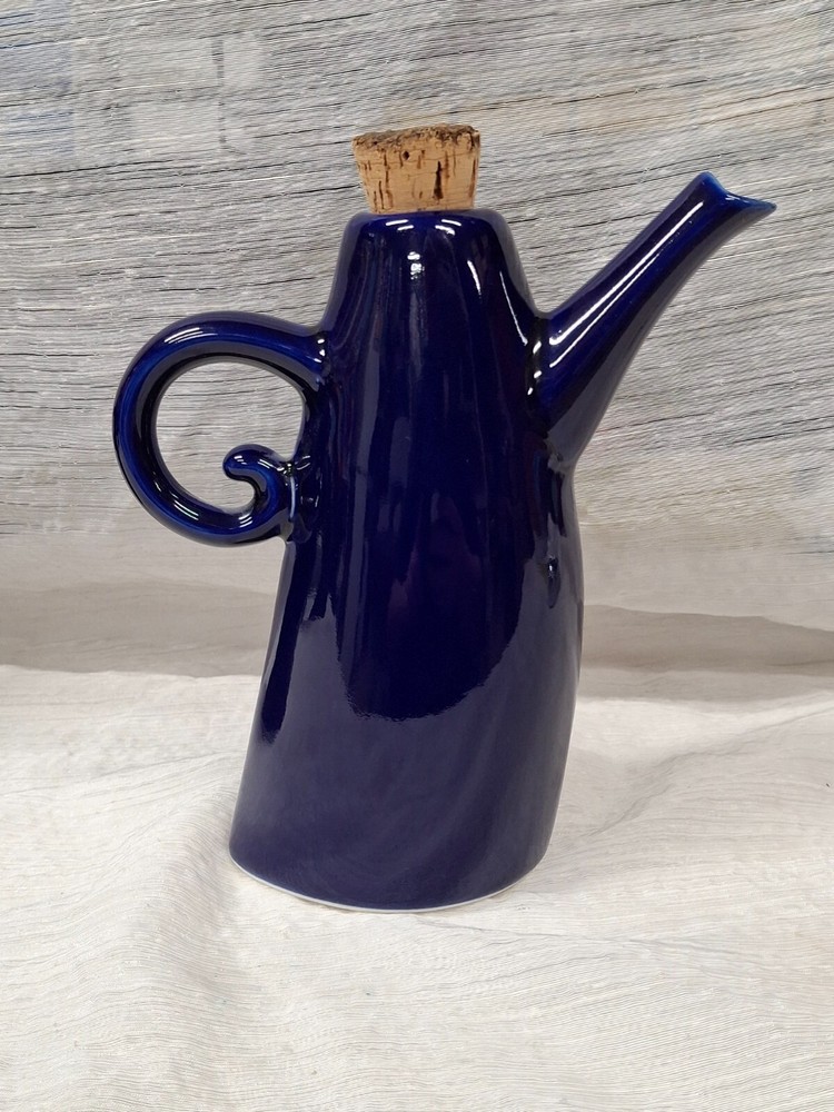 Michael Lambert Pottery Cruets - Cobalt Blue Signed