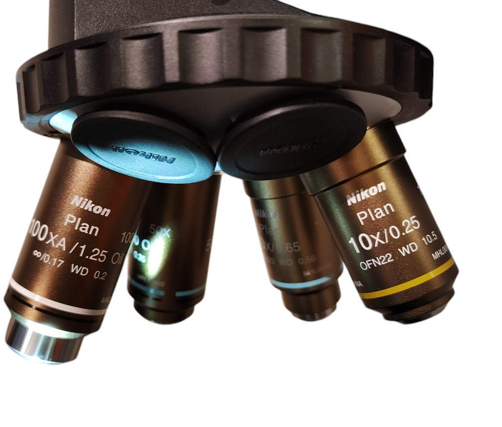 Nikon Eclipse Ci-L LED Microscope with 4 Objectives 100x, 50x, 40x, 10x