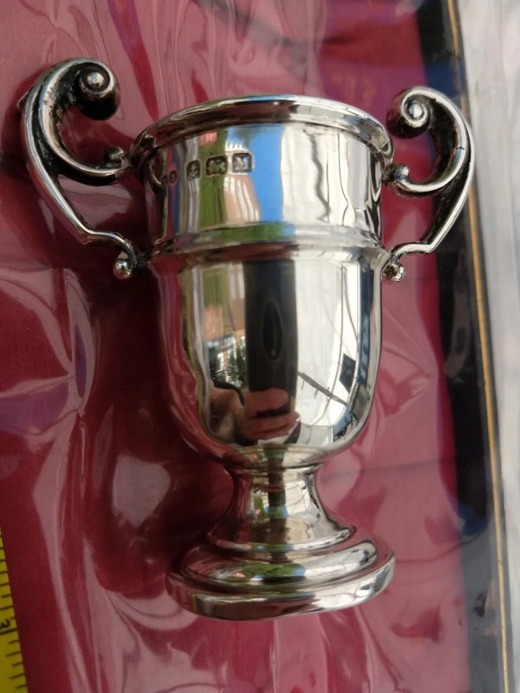English Silver Presentation Cup Drinks Measure Barware Cocktails Sticks