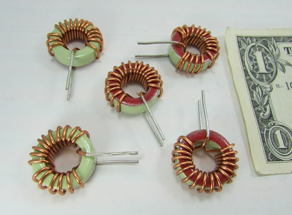 5 Large Copper Wire Wound Ferrites, Chokes Filters,Toroids Inductors Electronics