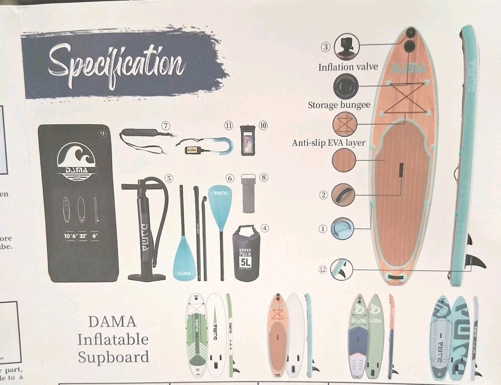 DAMA Coiled Leash for Stand Up Paddleboards (SUPs) surfboards.
