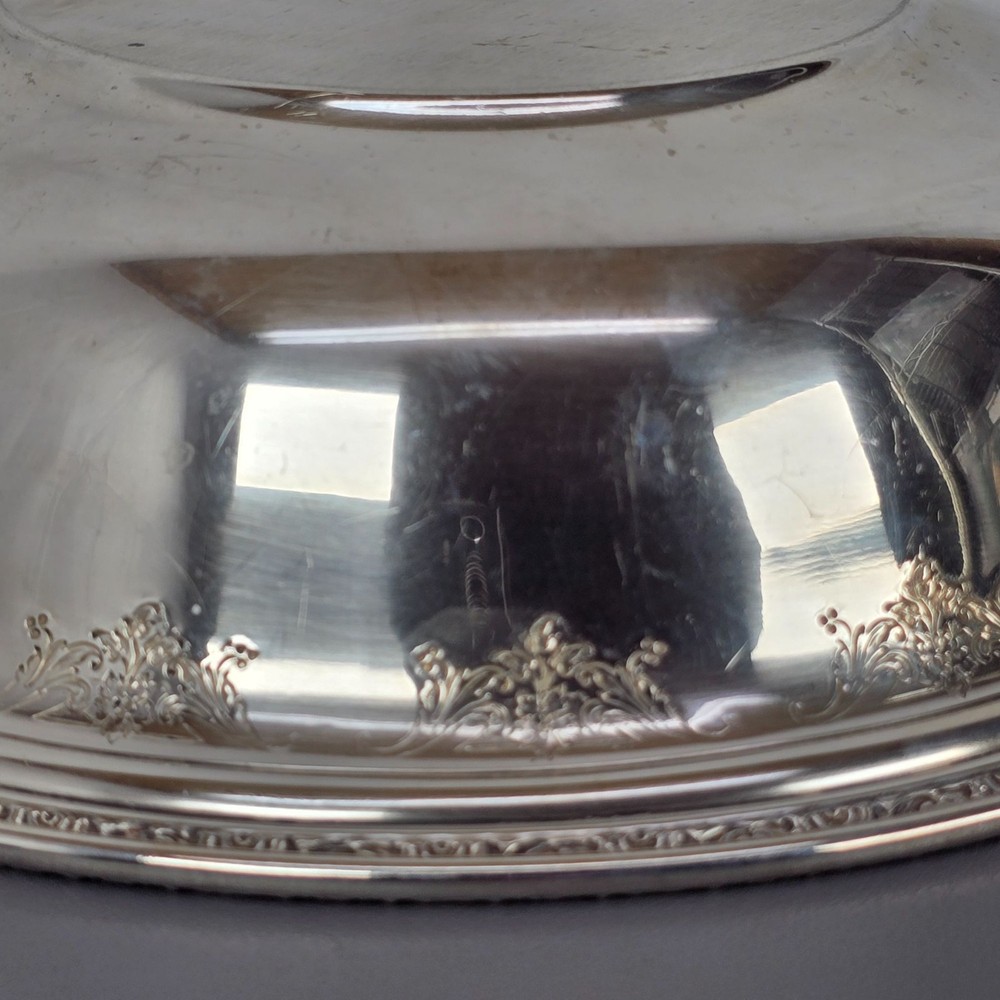 Antique Alvin Solid Sterling Silver Ornate Floral Decorative Display Bowl 268g