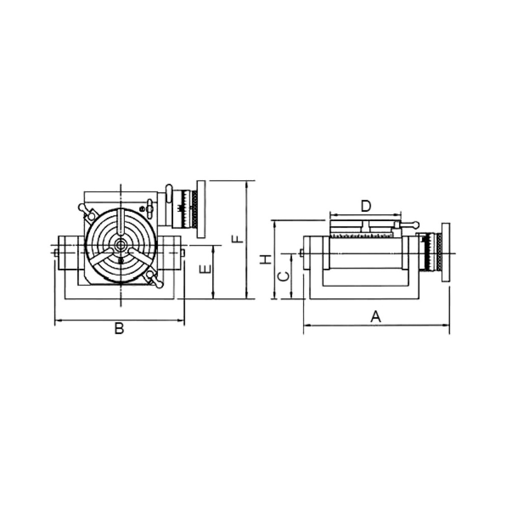 HHIP 6" TILTING ROTARY TABLE (3906-2340)