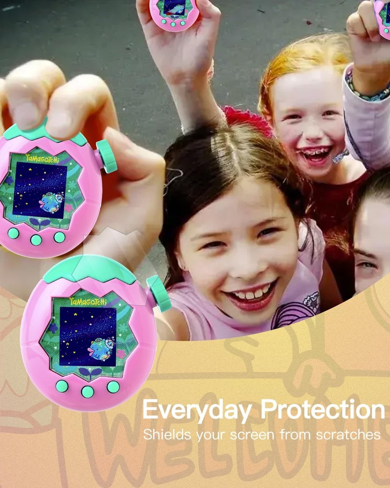 YAJOJO 4-Pack Screen Protector for Tamagotchi Paradise, Full Coverage TPU Cle...
