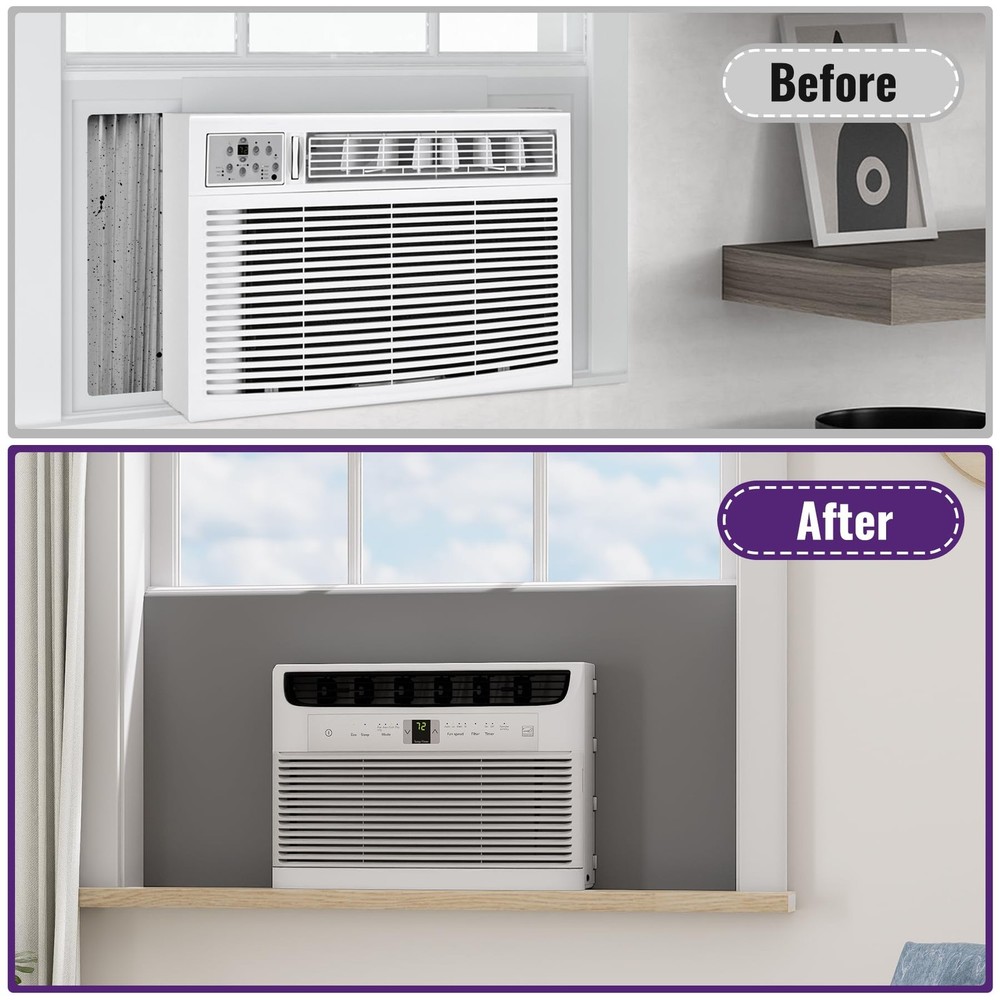 Full Surround Window AC Insulation Foam Side Panels for Air Conditioner Units...