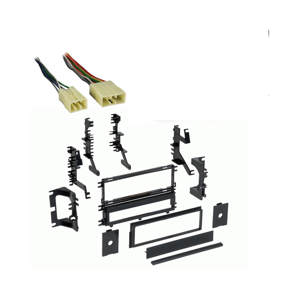 Fits Mitsubishi Eclipse 95-05 Metra Single DIN Dash Kit w/ Harmony Radio Harness