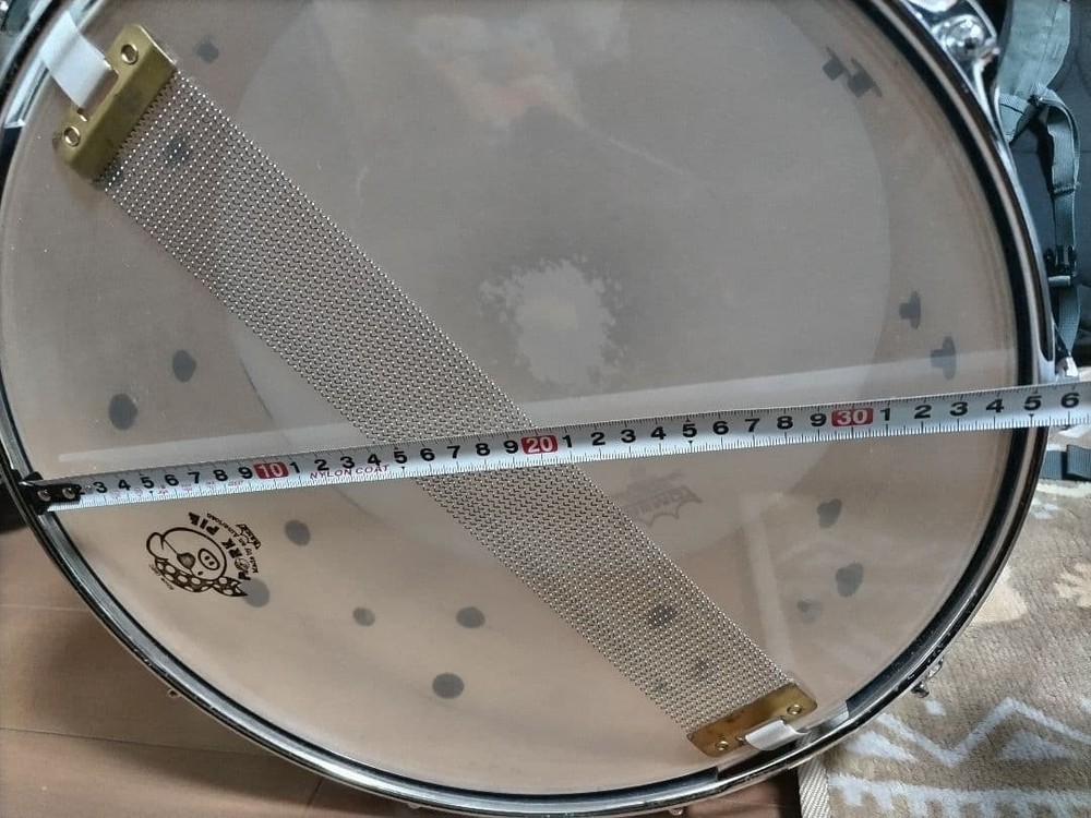 Pork Pie Snare Drum Blue with Mesh Snappy and Soft Case