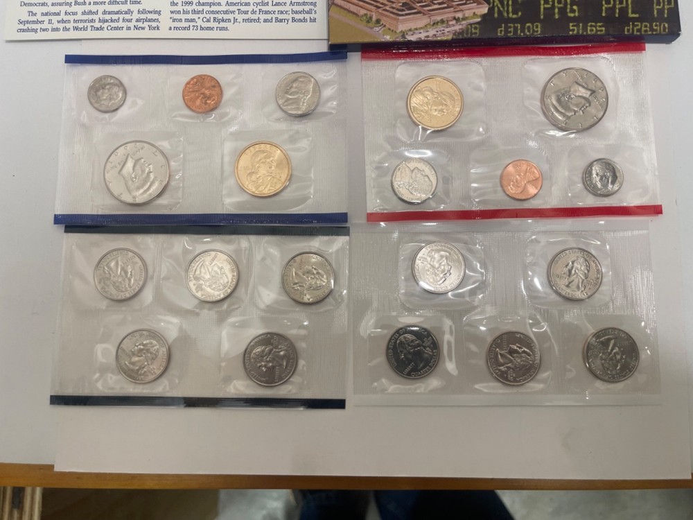 2001 US Mint Uncirculated 20 Coins State Quarters