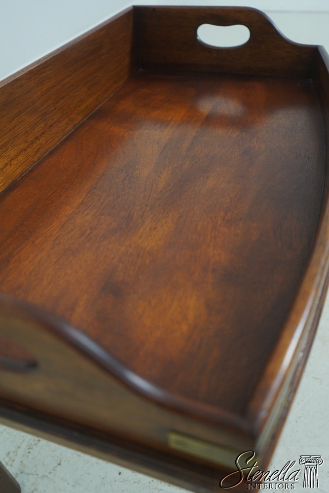 L71520: English Campaign Style Mahogany Coffee Table