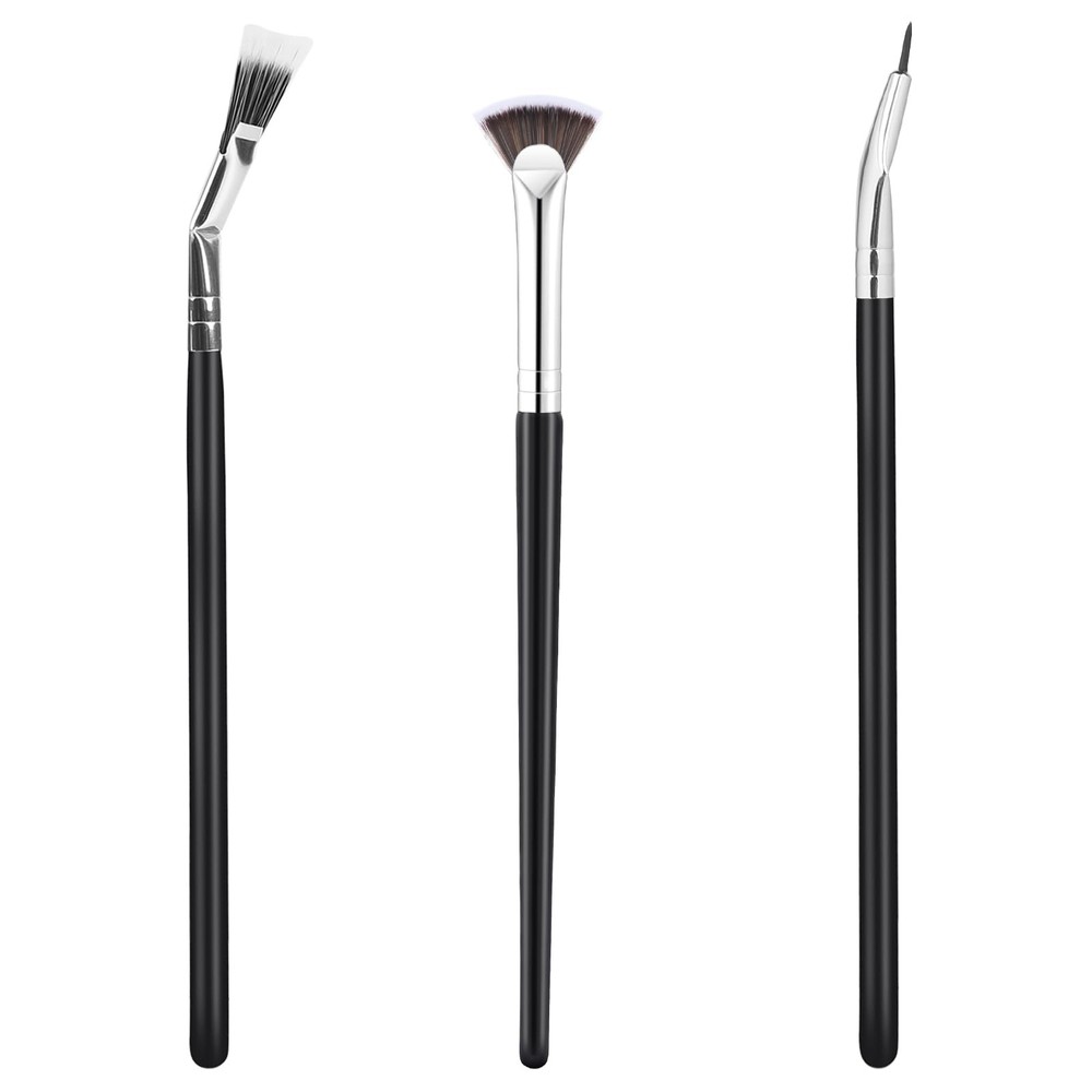 Folding Angle Lash Brush Scalloped Mascara Fan Eyelash Eyebrow Black