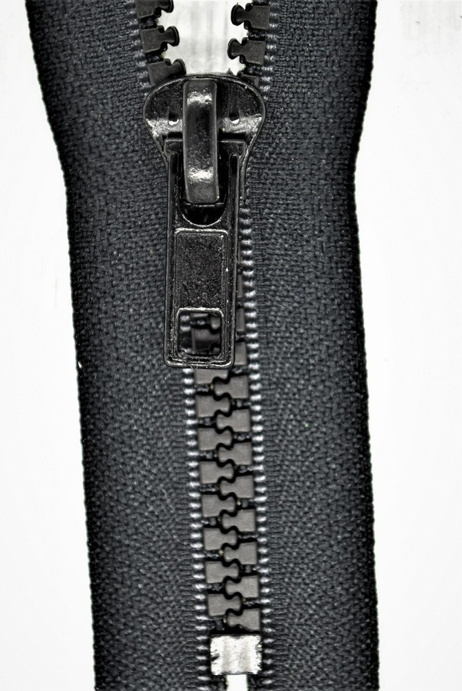 Black Vislon Zipper Chain 8 Mm From 16 - 500 Cm Non-Separable Automatic.