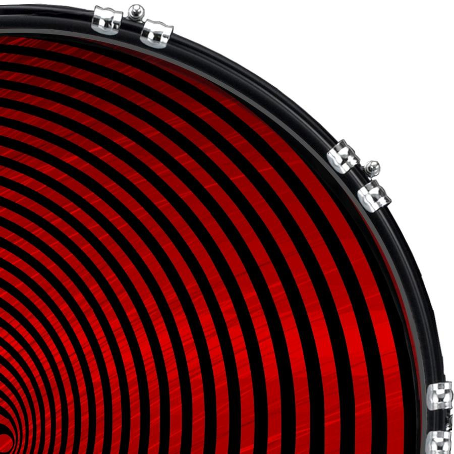 20" Custom Bass Kick Drum Front Head Graphic Graphical Offset Circles
