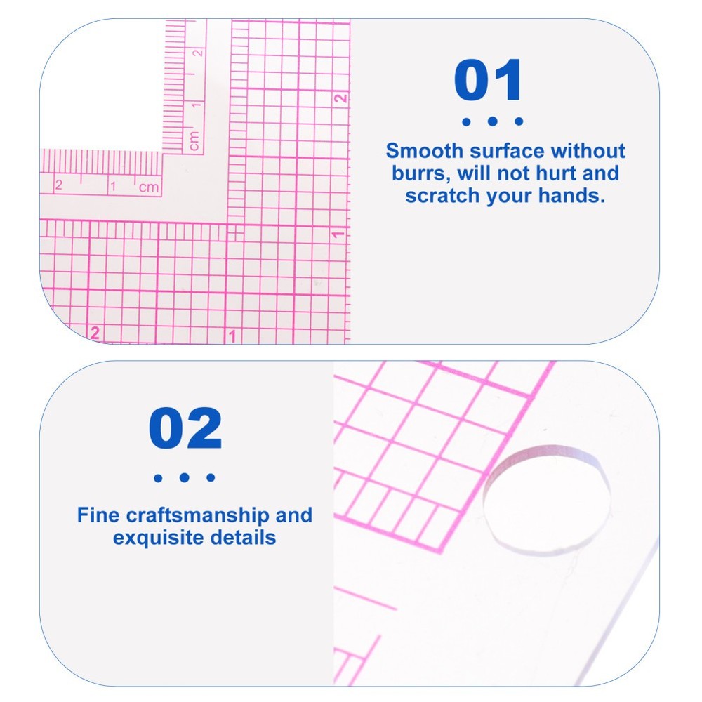 2Pcs Tailor Ruler Square Curve Ruler for Sewing and Quilting Tools