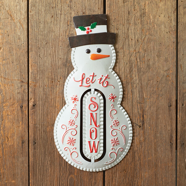 Snowman tin wall sign- SALE