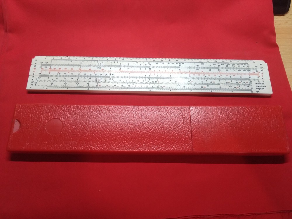 Soviet logarithmic multi ruler, slide Ruler smal made in USSR