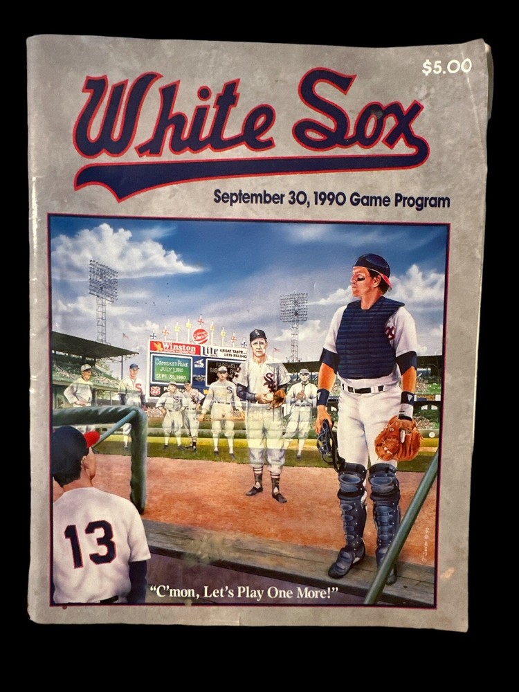 Vintage 1990 MLB Chicago White Sox Baseball Program Magazine Final Comiskey Park