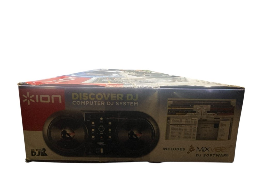 Ion Discover DJ Computer System Dual Turntable USB Controller for Mac PC