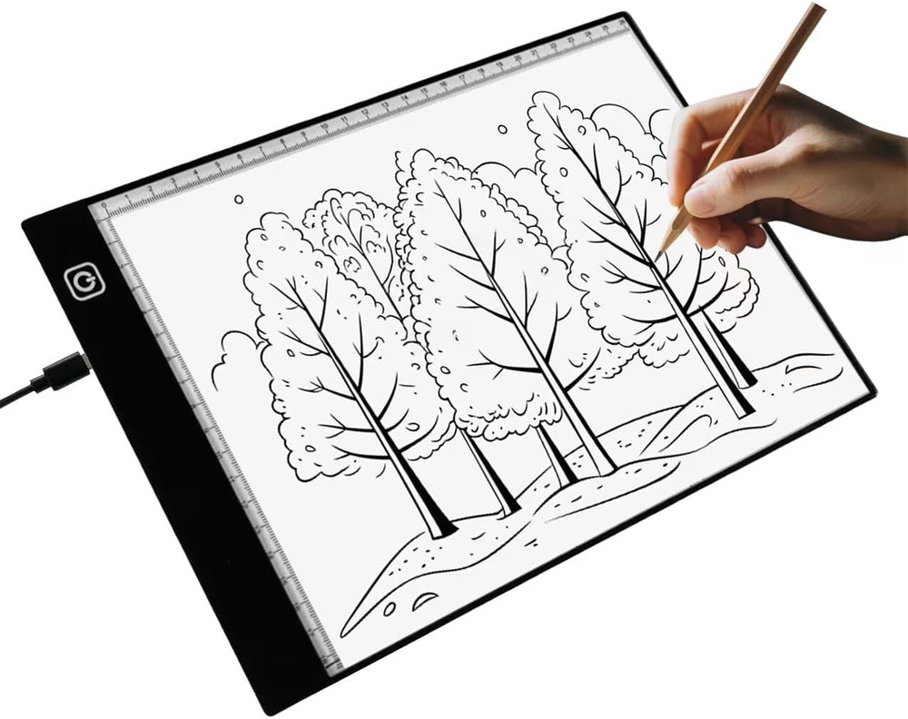 A4 LED Light Box for Tracing and Drawing - Ultra Thin Adjustable Light Table