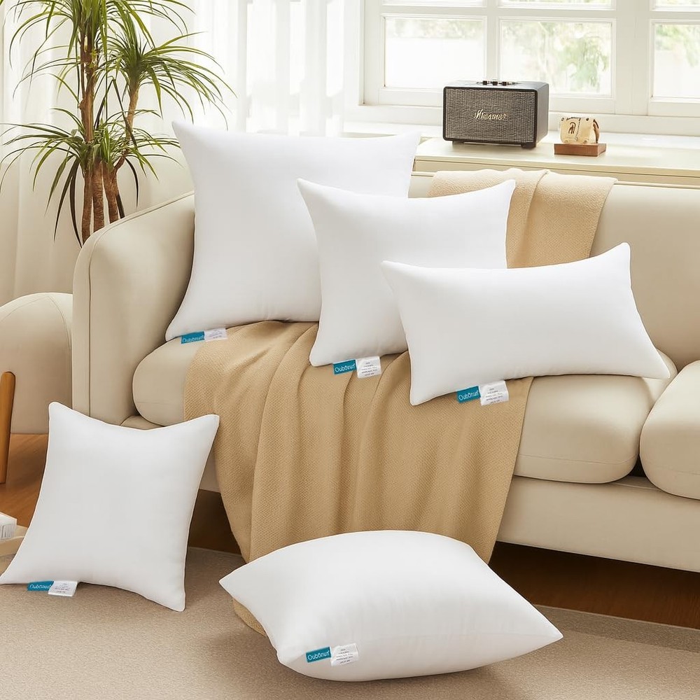 18 x 18 Throw Pillow Inserts - Soft, Plush & Decorative Down Alternative Pill...