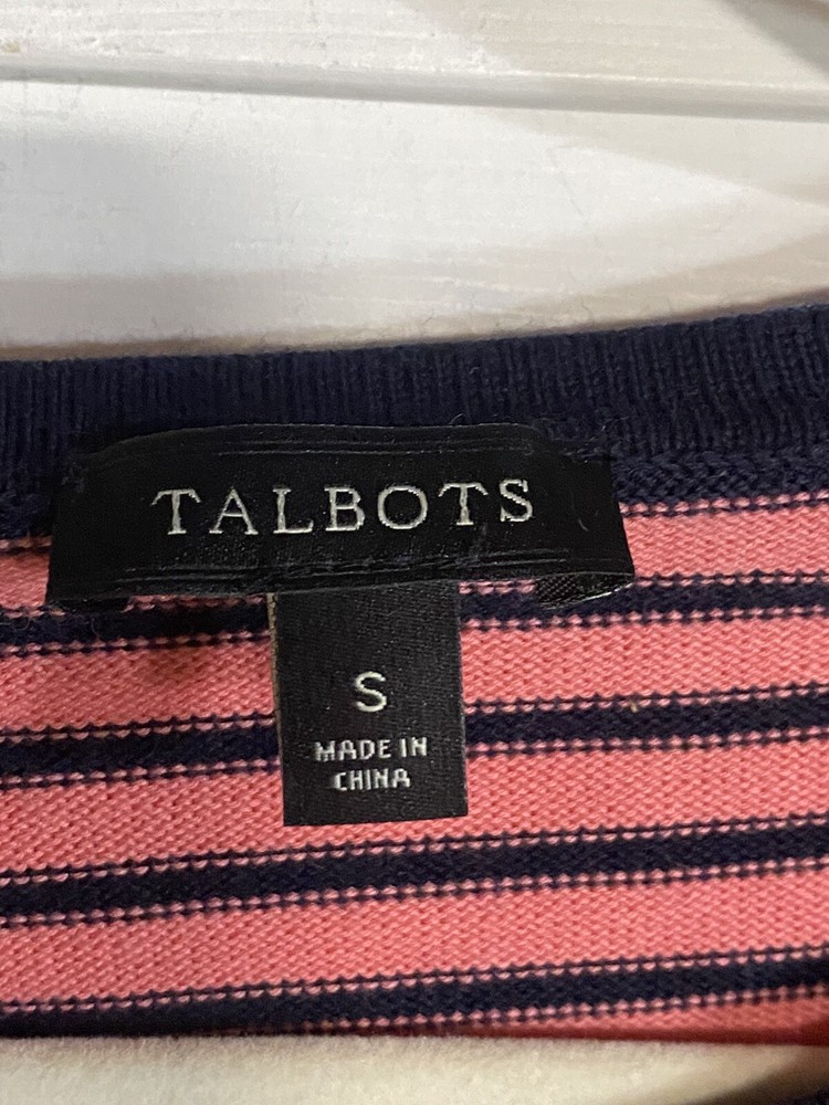 Talbots Top Stripe Pullover Knit Sweater Size Small Women EUC