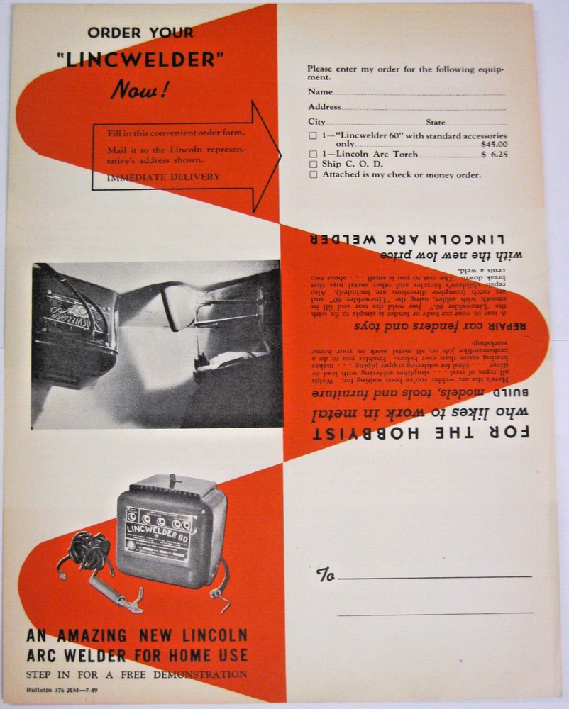 Lincoln Arc Welder 60 Brochure