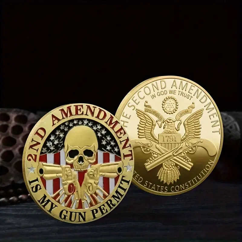 Constitution 2nd Amendment Government Challenge Coin Collectable B