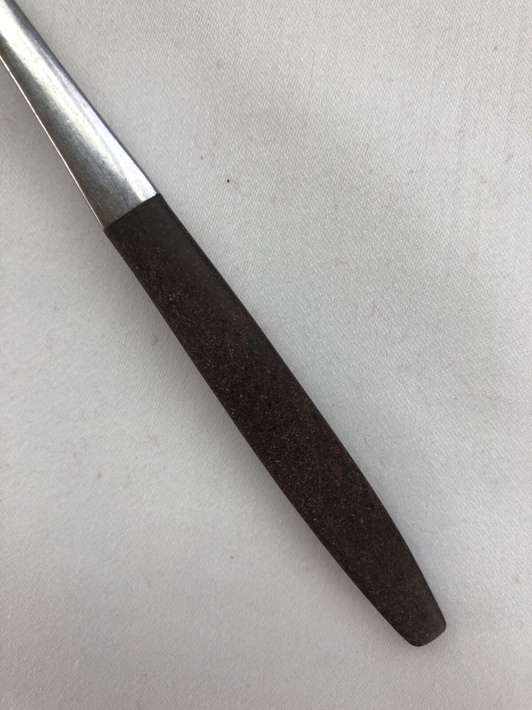 Interpur Royal Elegance Teaspoon MCM Wood Handle Stainless Flatware