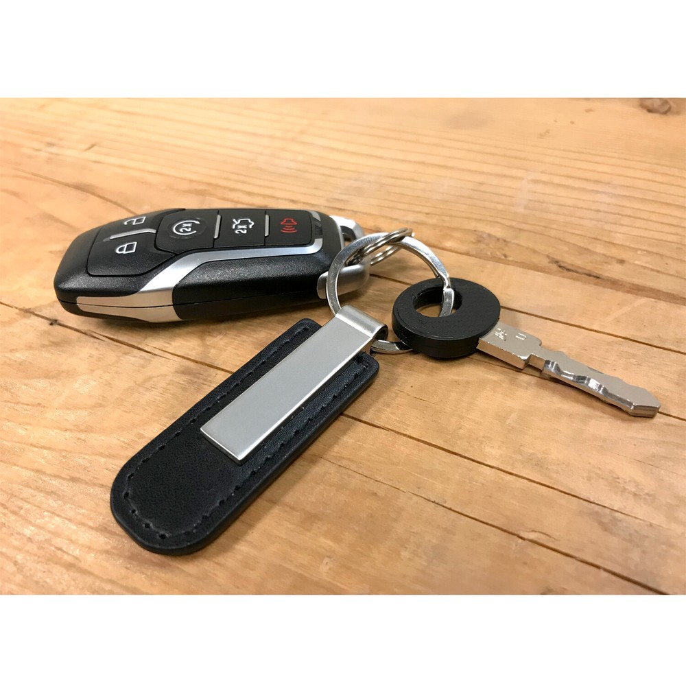 GMC AT4 Black PU Leather Strap Key Chain