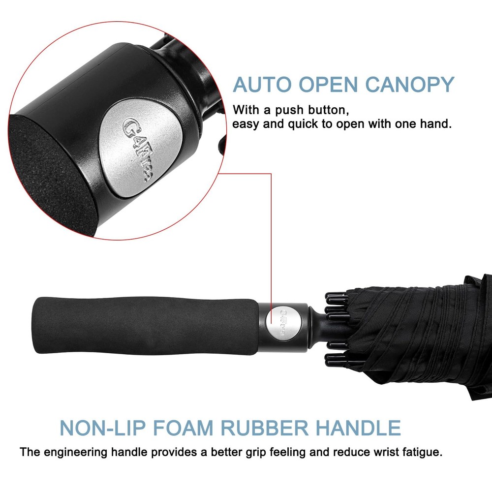 G4Free 72 Inch Huge Large Oversize Golf Umbrella Automatic Open Double Canopy...