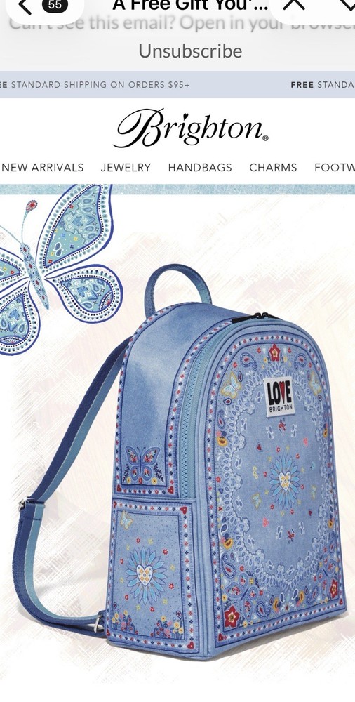 NEW Brighton Bandana Love Backpack NWT