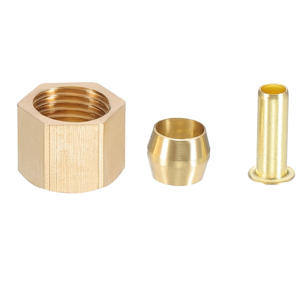 90Pcs 1/4" Compression Sleeves Ferrules, Compression Union Connector