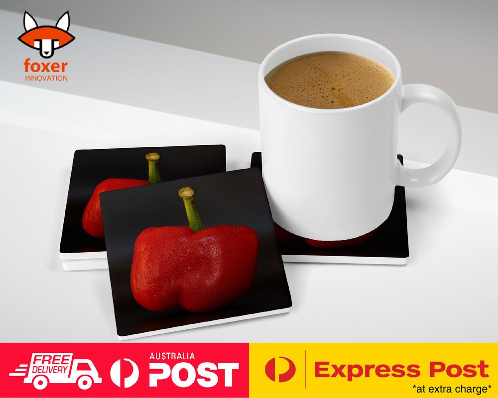 COASTER COFFEE DRINKING MAT|BEAUTIFUL RED CAPSICUM PEPPER