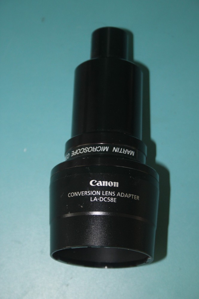 MARTIN MICROSCOPE M99 ADAPTER + CANON LA-DC58E CONVERSION LENS ADAPTER