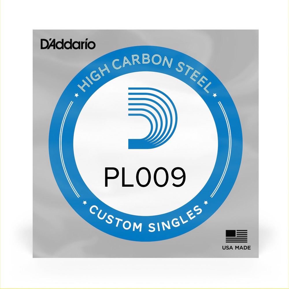 D'Addario PL009 Plain Steel Guitar Single String, .009