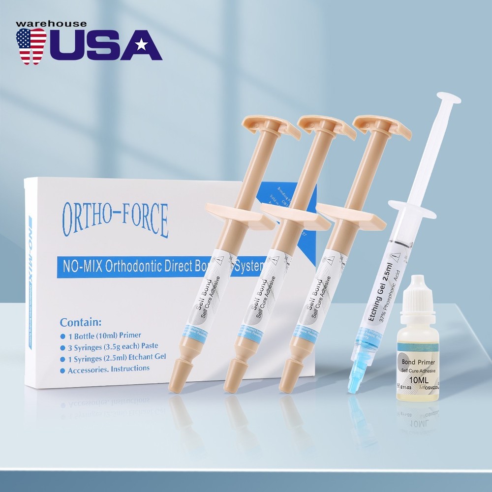 No-Mix Dental Orthodontic Direct Bonding System Primer Paste Etchant Complete