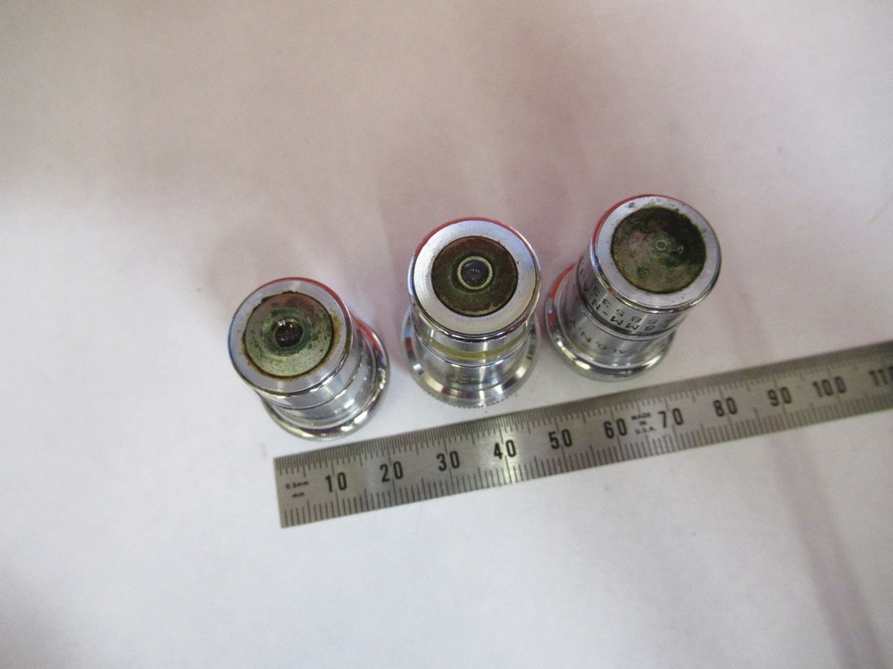 LOT OBJECTIVES SPENCER DARK PHASE OTHERS MICROSCOPE PART AS PICTURED P3-B-16