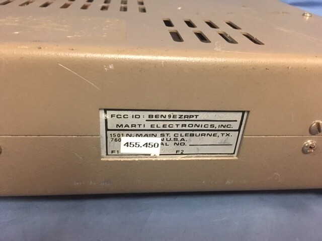Marti RPT RPT15 Transmitter on 455.450 mHz # 2