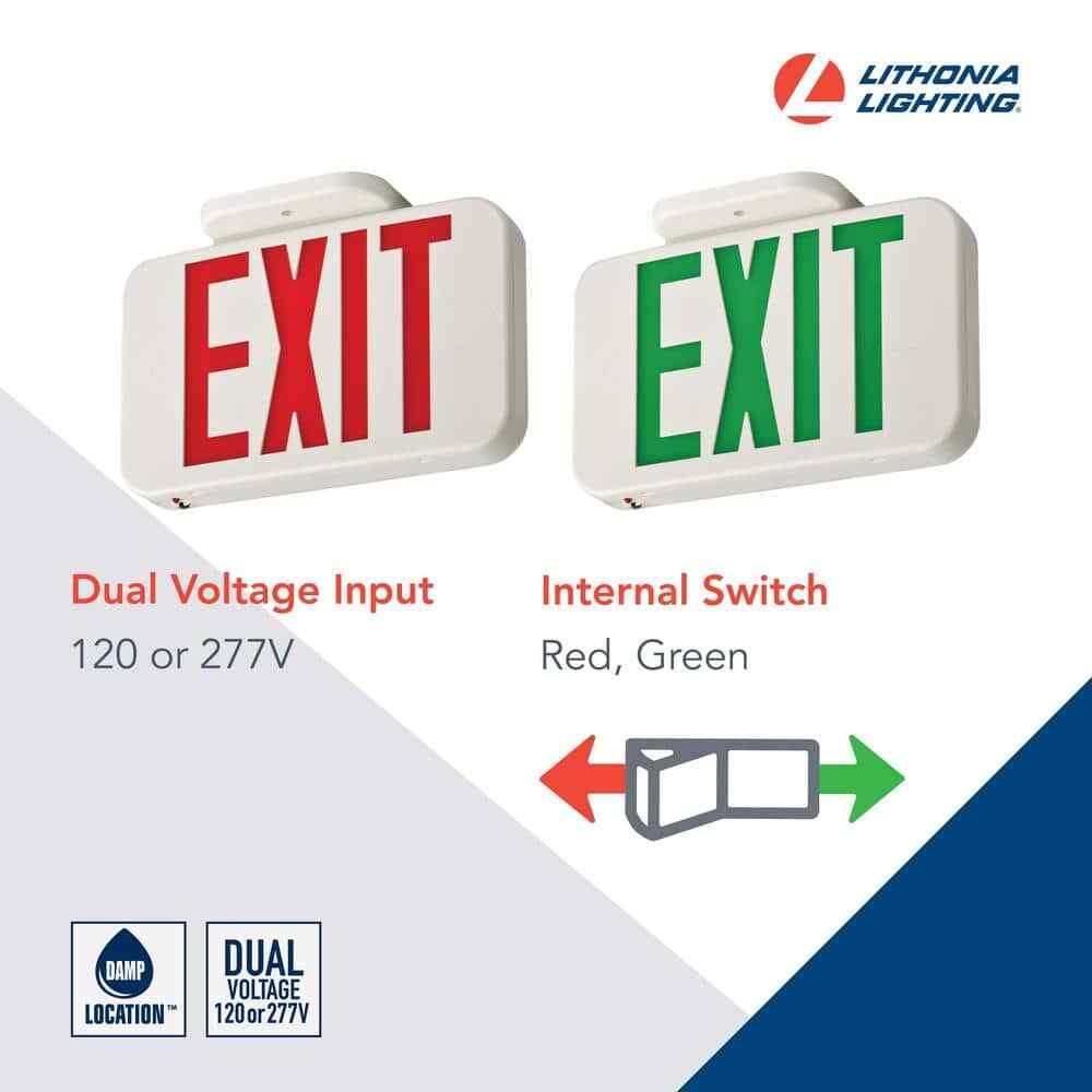 LITHONIA LIGHTING Contractor Select Integrated LED White Exit Sign
