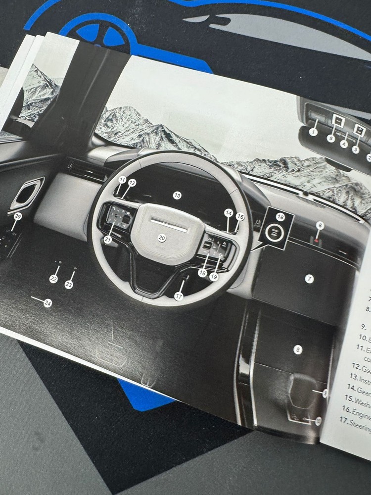 Range Rover Velar manual handbook quick reference guide 2020-2024 (2023)!!!