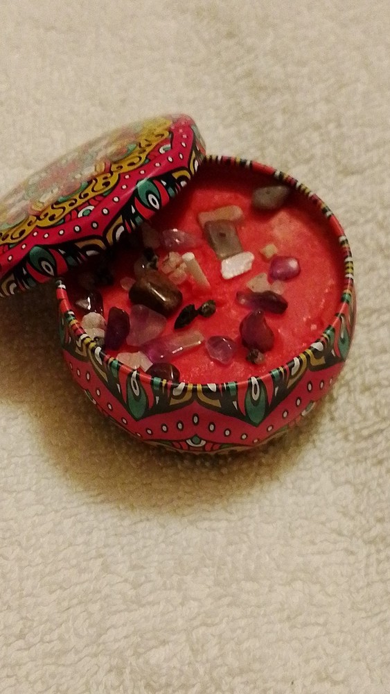 Red Crystal Candle